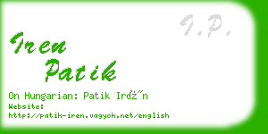 iren patik business card